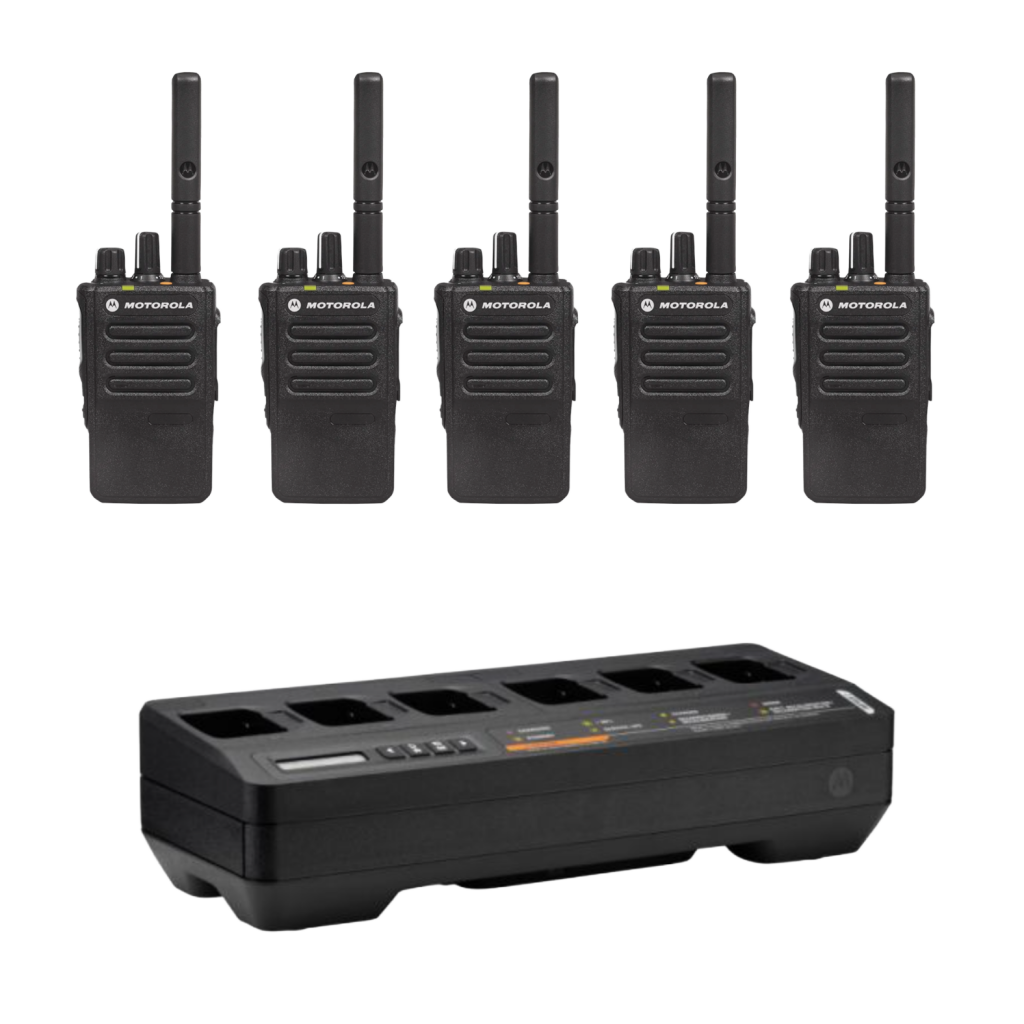 Motorola DP3441E Digital Walkie Talkies – 5 x Kit Image