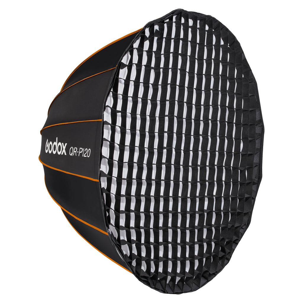 QR-P120 Quick Release Deep Parabolic Softbox With Honeycomb Grid Image