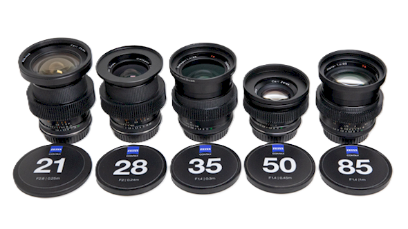 Zeiss Contax CineMod Set – 21, 28, 35, 50, 85mm Image